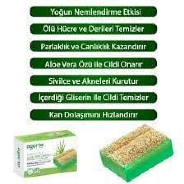 Kabak Lifli El Yapımı Aloe Vera Sabunu 125g