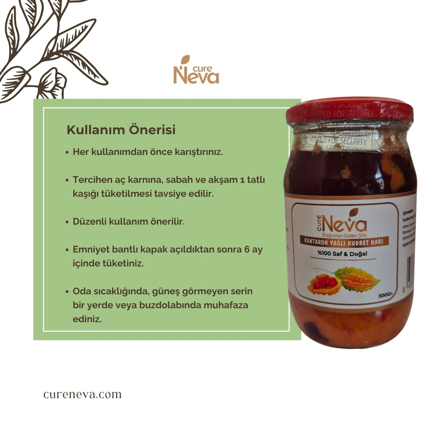 Kantaron Yağlı Kudret Narı Net 300 Gr