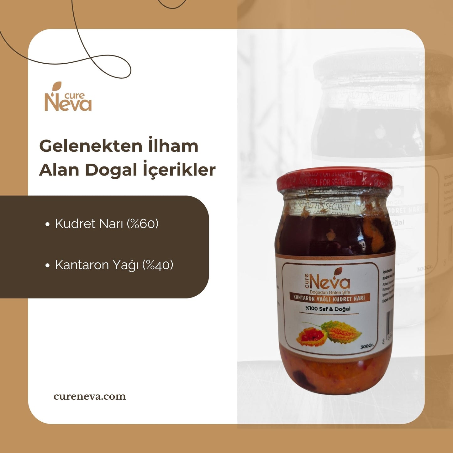 Kantaron Yağlı Kudret Narı Net 300 Gr