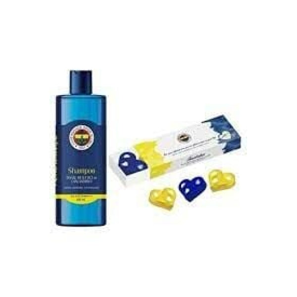 FENERBAHÇE EL YAPIMI HEDİYELİK SABUN 4-50 G + BESLEYİCİ VE CANLANDIRICI ŞAMPUAN 400 ML