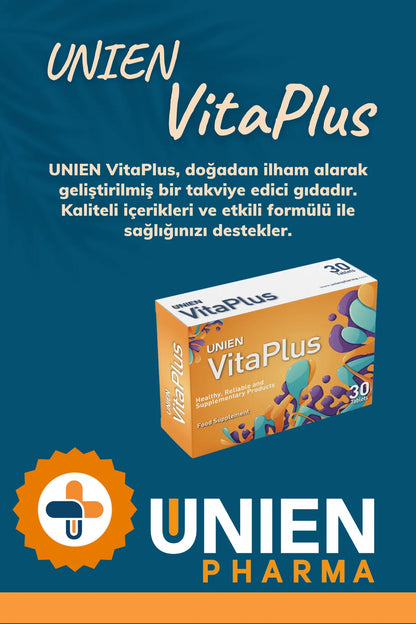 UNIEN Pharma UNIEN VitaPlus/Kore Ginsengi Ekstresi, Kolostrum, Multivitamin ve Mineralli Takviye Edici Gıda